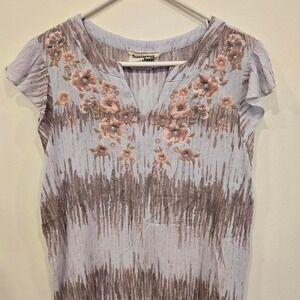 Savanna Jane Embroidered Floral Top‎ – Size M – Boho / Cottagecore